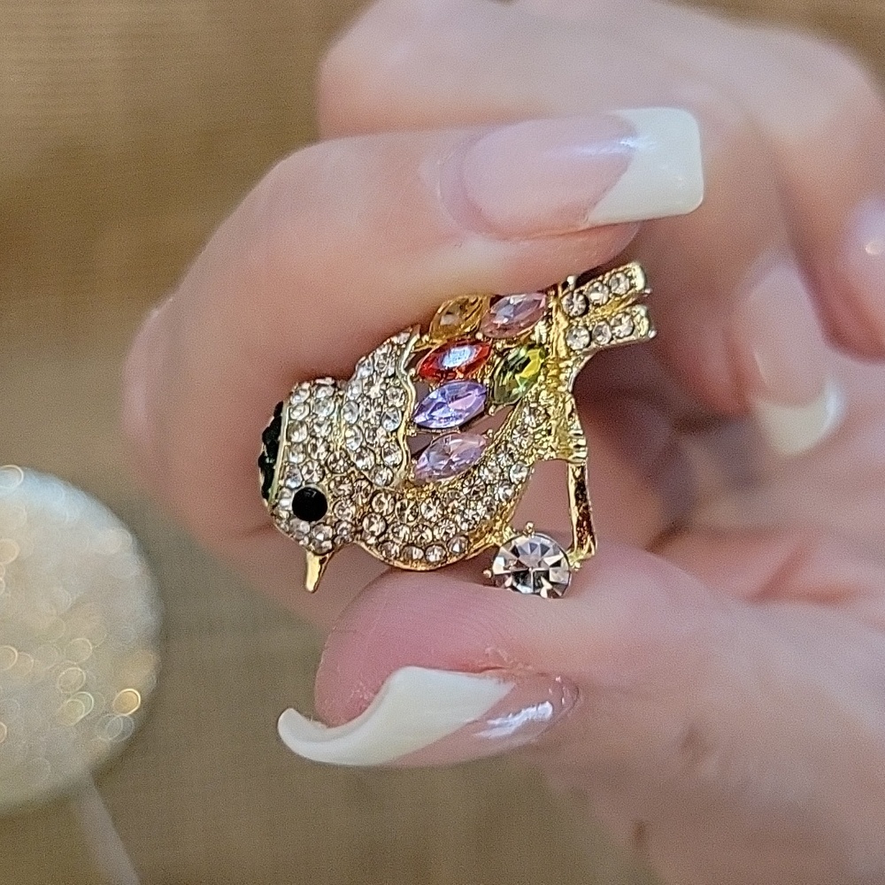 🔥LAST ONE🔥 RHINESTONE BIRD BROOCH - Picture 2 of 5